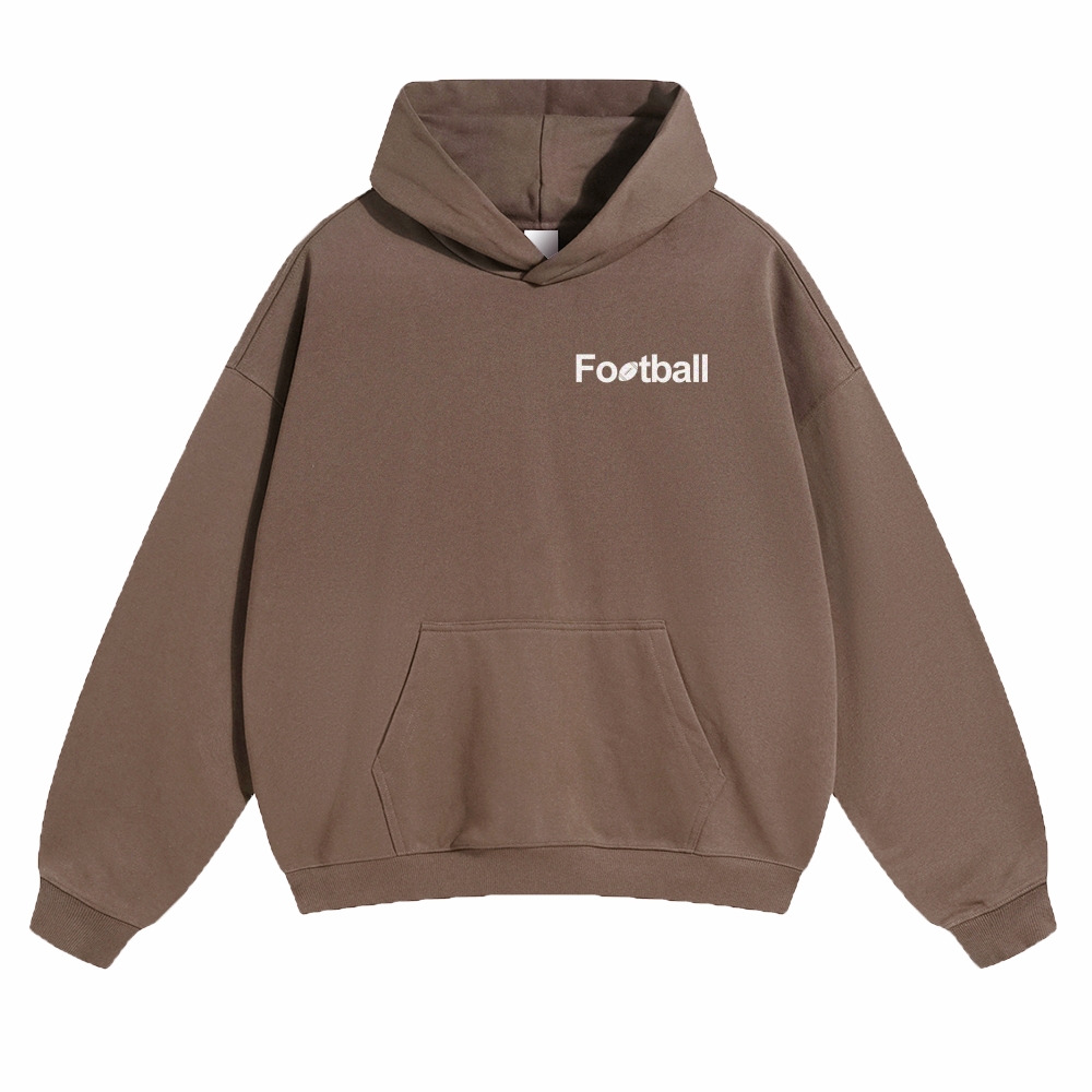 USA Football Solid Color Hoodie wearishow