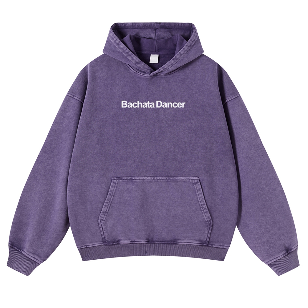 Bachata Dancer Casual Washed Hoodie wearishow