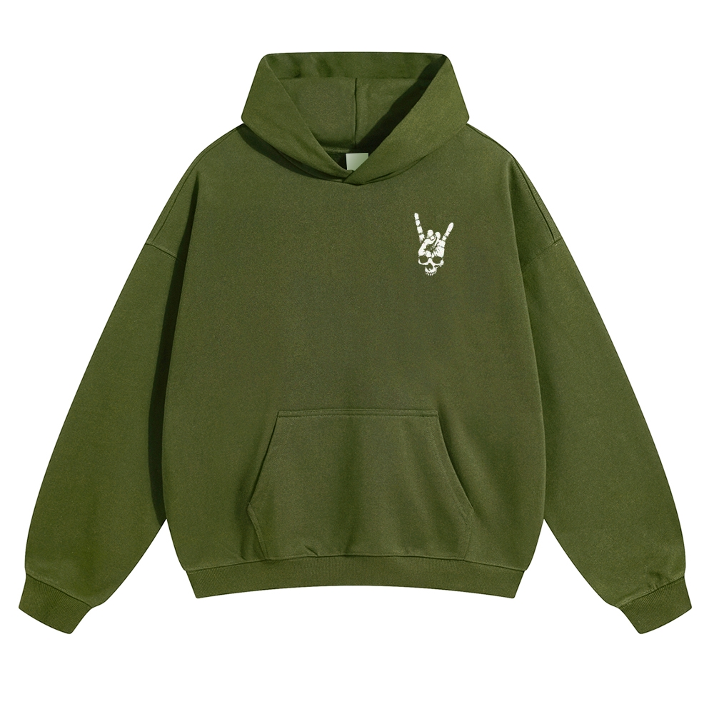 Metalhead Solid Color Hoodie wearishow