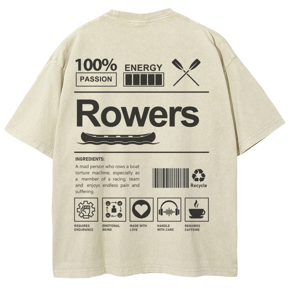 Rowers Unisex Fit Washed T-Shirt wearishow