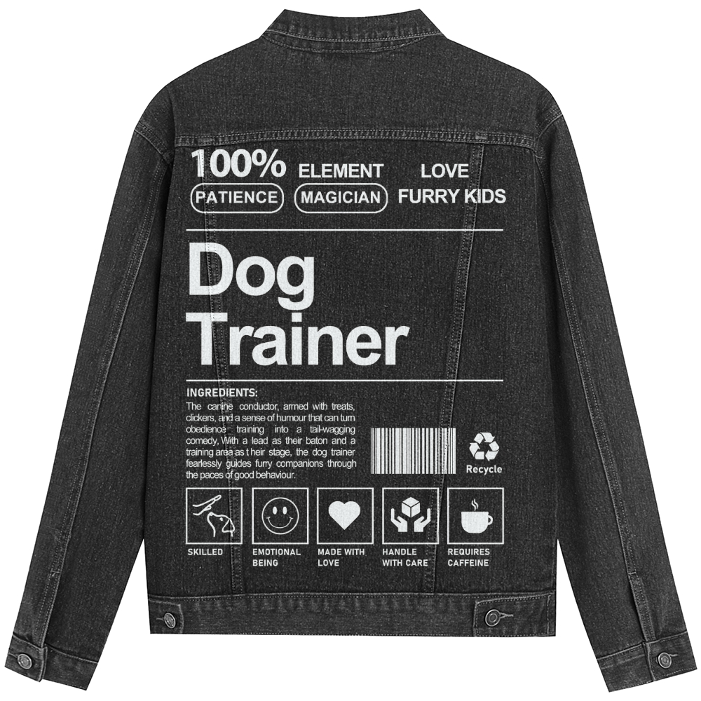 Dog Trainer Denim Jacket wearishow
