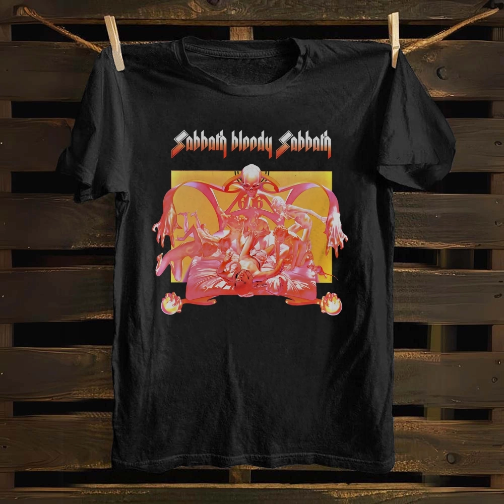 Unisex cotton Bloody Black Sabbath T-shirt