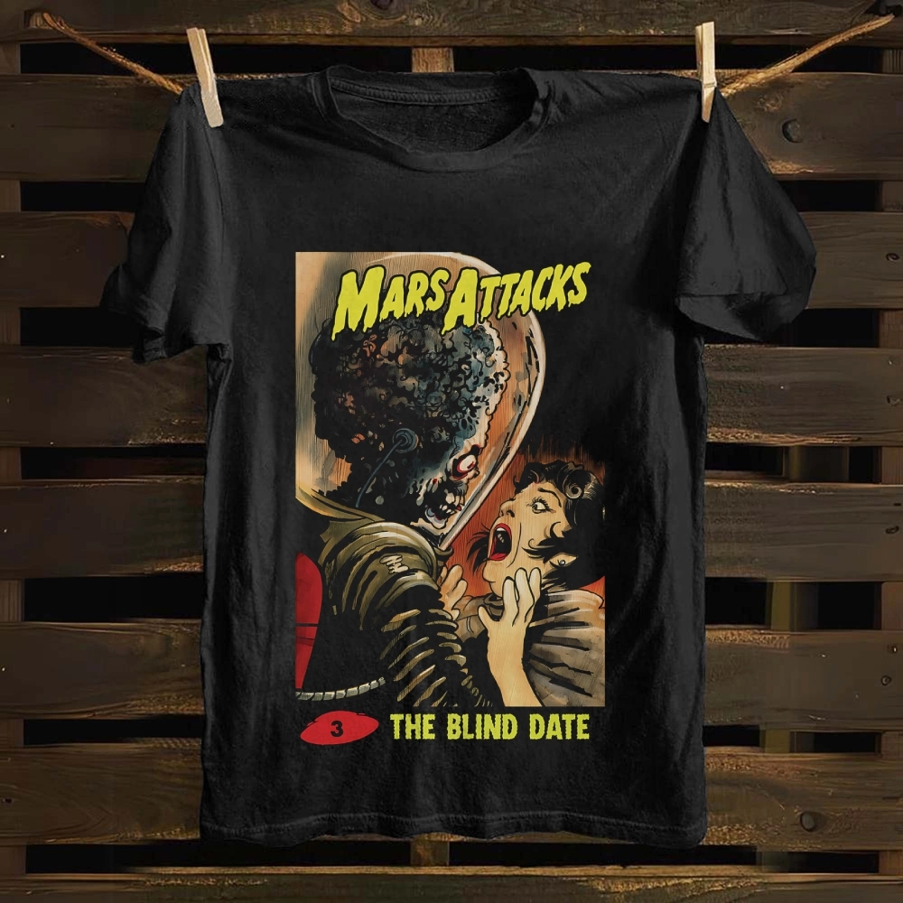  Unisex cotton Mars Attacks Movie T-shirt
