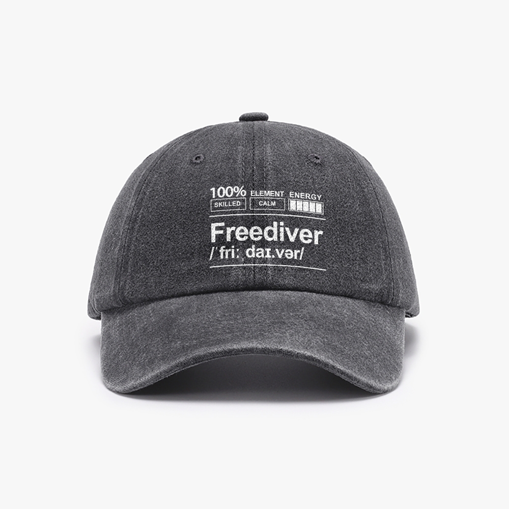 Freediver Unisex Washed Vintage Baseball Cap