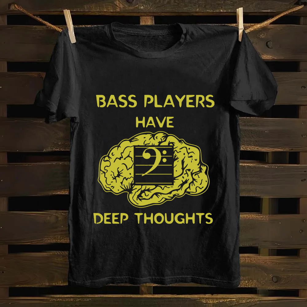 Unisex Vintage Bass Player Cotton T-Shirt
