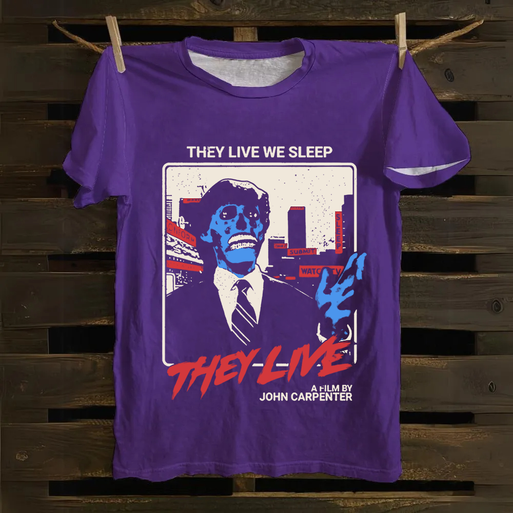 Unisex Vintage  They Live horror movie  Cotton T-Shirt