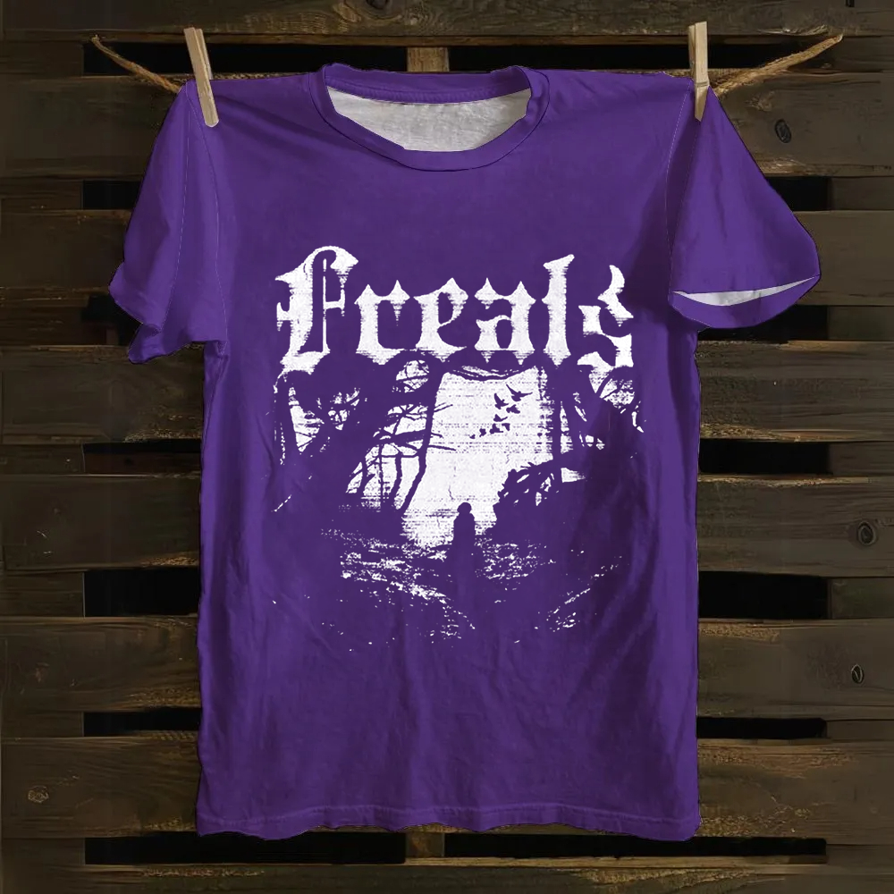 Unisex Vintage Freaks Horror Movie Cotton T-Shirt