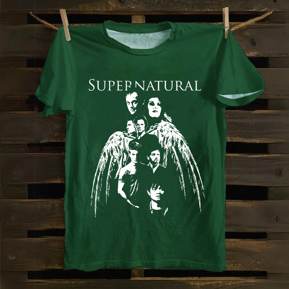 Unisex Vintage Supernatural TV Series Cotton T-Shirt