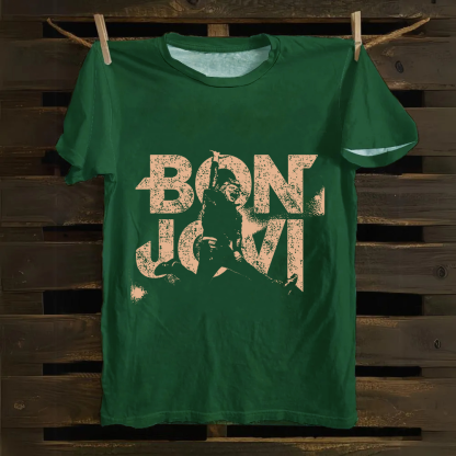 Unisex Vintage Bon Jovi cotton T-Shirt