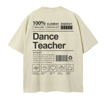Dance Teacher Unisex Fit Washed T-Shirt wearishow