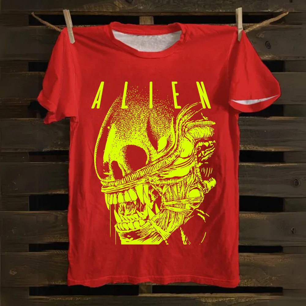 Unisex Vintage Cotton Alien Movie Poster Print T-Shirt