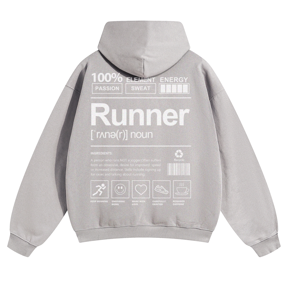 Runner Solid Color Hoodie