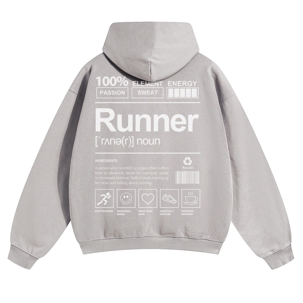 Runner Solid Color Hoodie