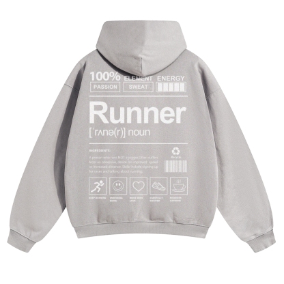 Runner Solid Color Hoodie