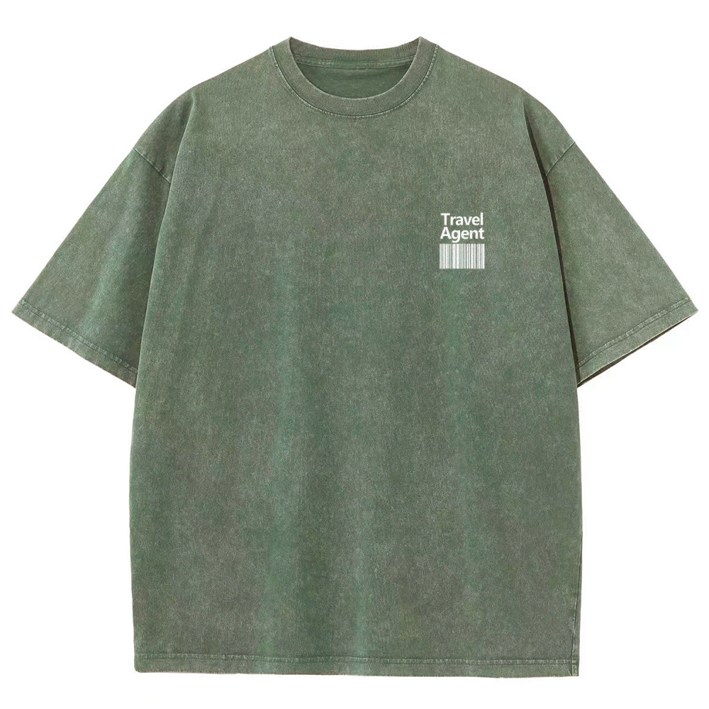 Travel Agent Unisex Fit Washed T-Shirt