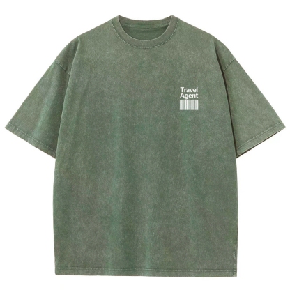 Travel Agent Unisex Fit Washed T-Shirt