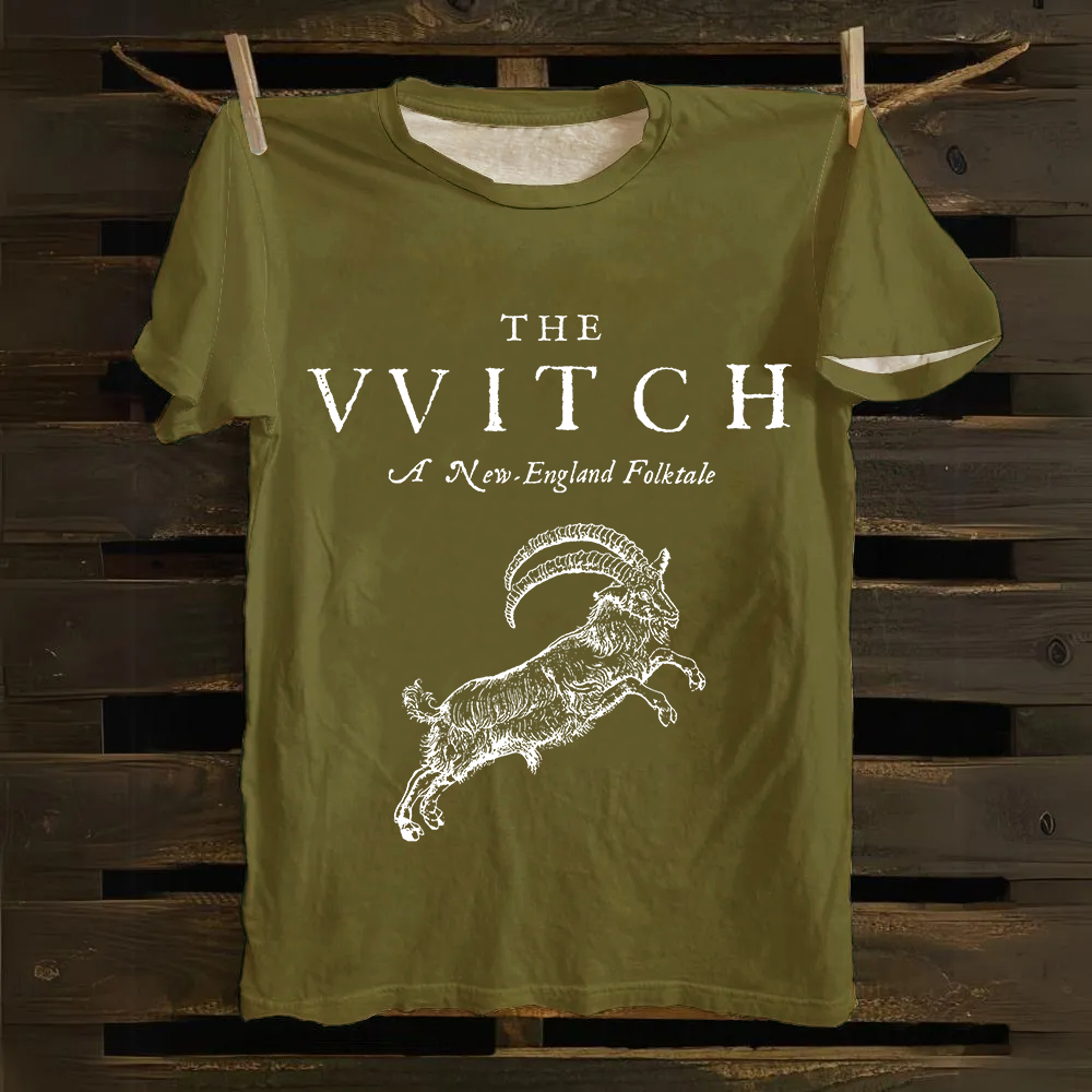 Unisex Vintage Cotton The Witch   T-Shirt