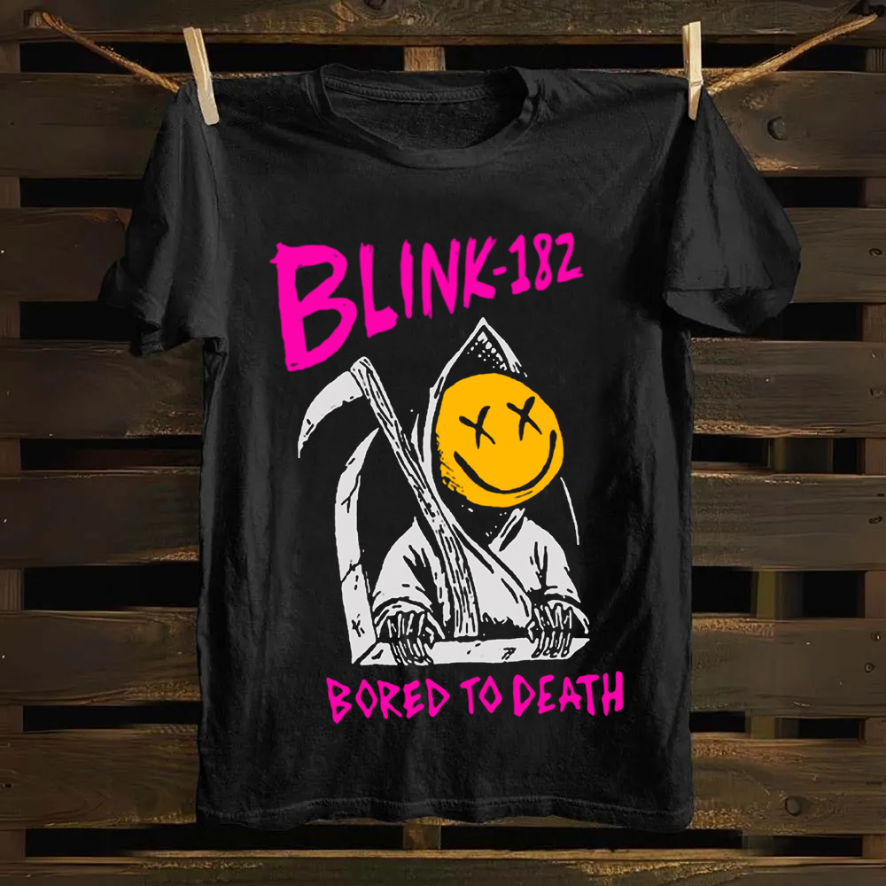 Unisex Vintage Blink 182 Band Cotton T-Shirt