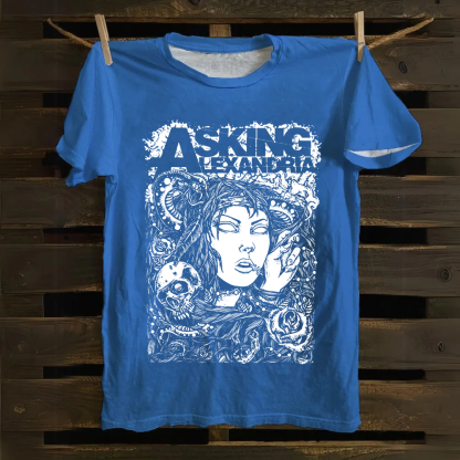 Unisex Vintage  Asking Alexandria Band  Cotton T-Shirt