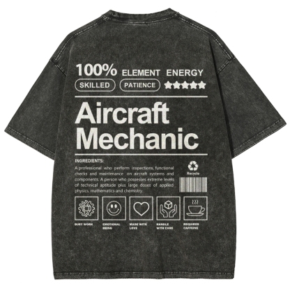 Aircraft Mechanic Unisex Fit Washed T-Shirt