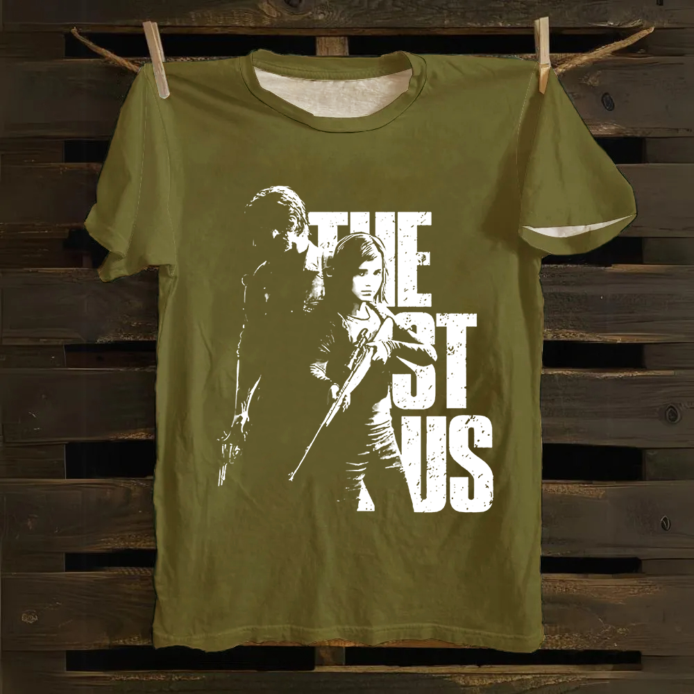 Unisex Vintage The Last of Us Horror Game Movie Cotton T-Shirt