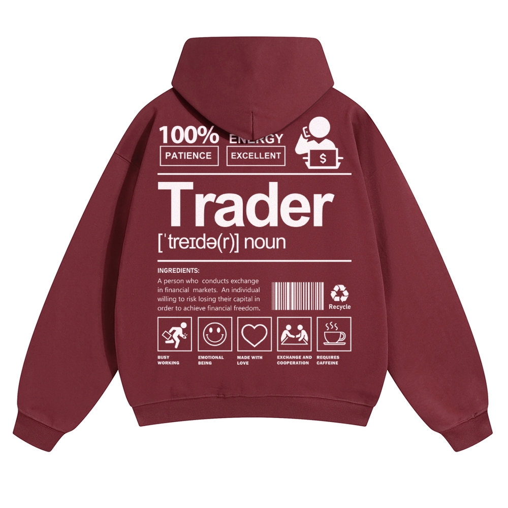 Trader Solid Color Hoodie