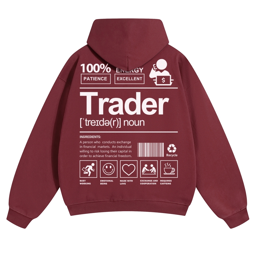 Trader Solid Color Hoodie