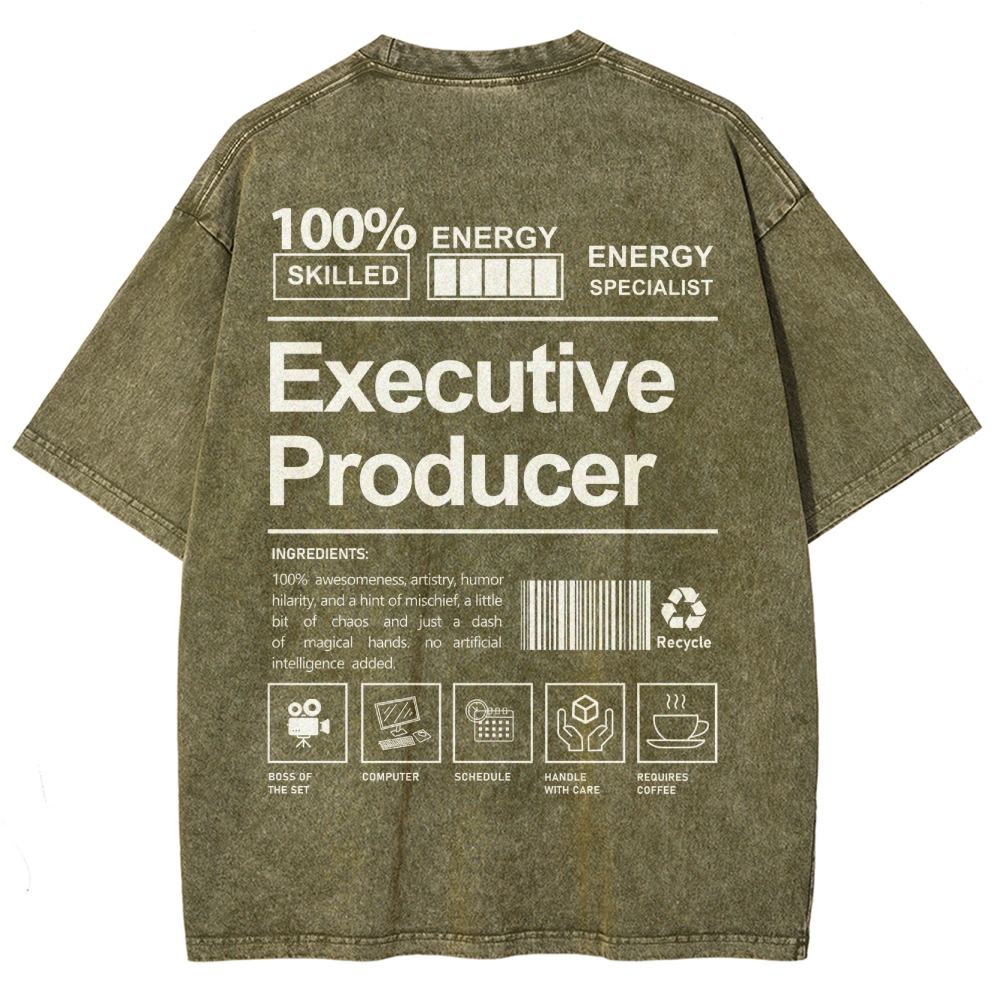 Executive Producer Unisex Fit Washed T-Shirt