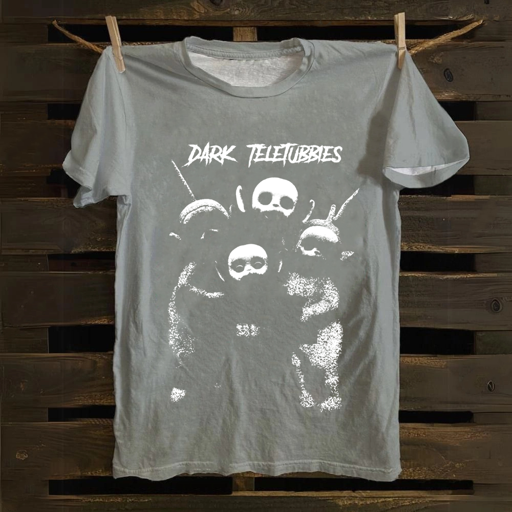 Unisex Vintage  Dark Teletubbies Cotton T-Shirt