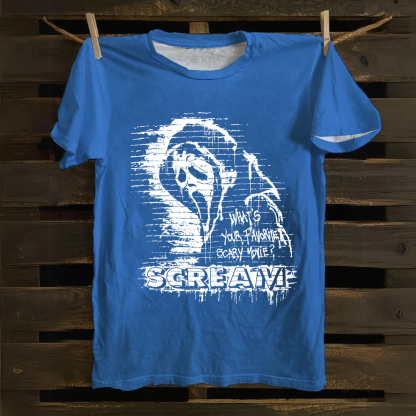 Unisex Vintage Scream horror movie Cotton T-Shirt