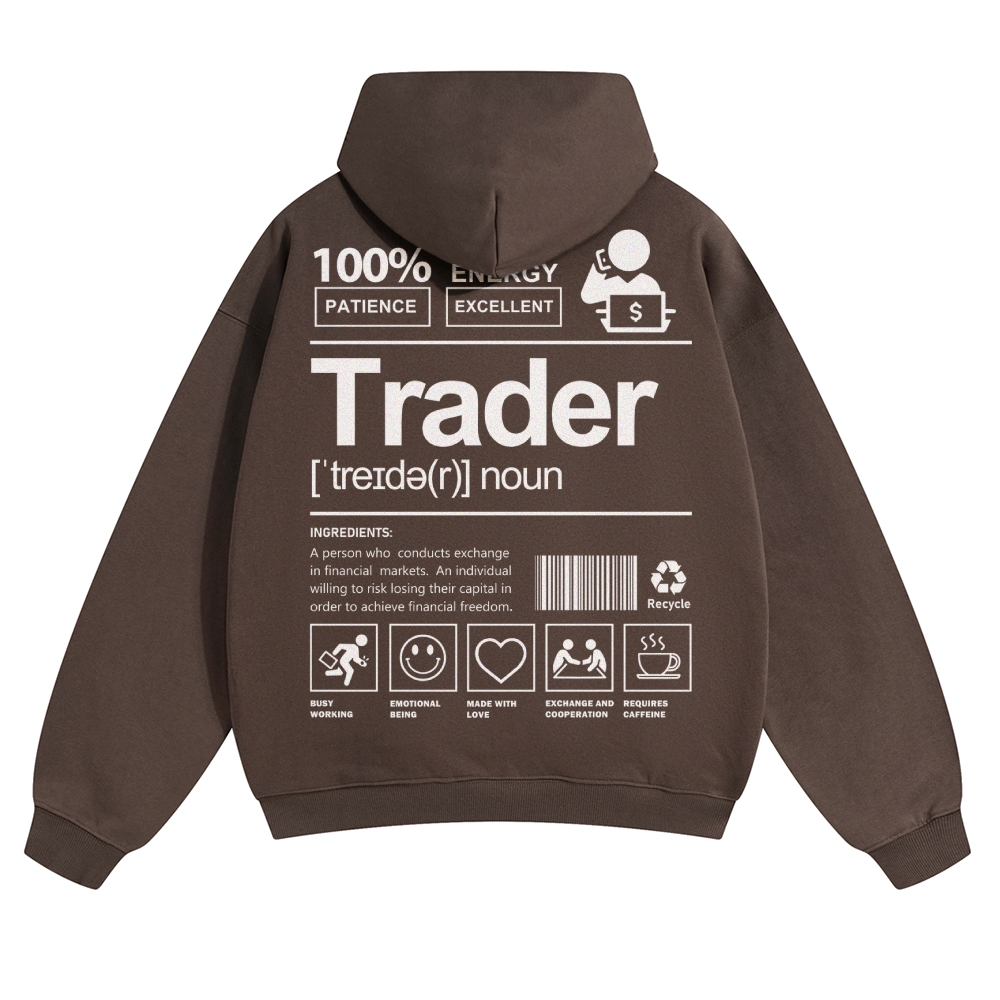 Trader Solid Color Hoodie