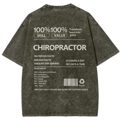 CHIROPRACTOR Unisex Fit Washed T-Shirt