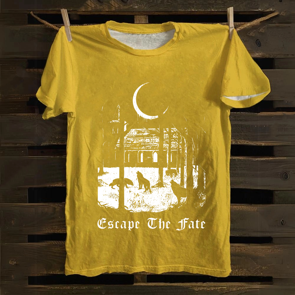 Unisex Vintage Escape the Fate Band  Cotton T-Shirt