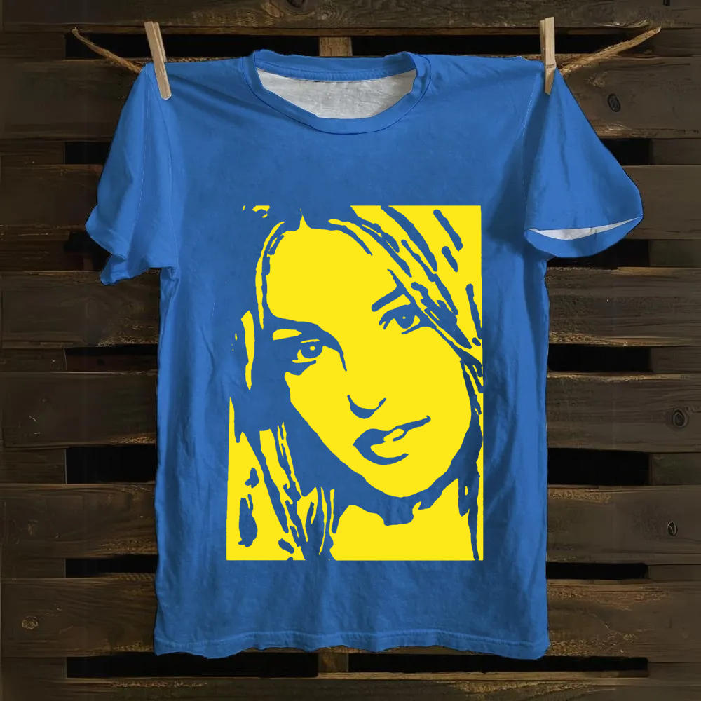 Unisex Vintage  Britney Singer  Cotton T-Shirt