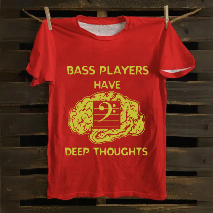 Unisex Vintage Bass Player Cotton T-Shirt