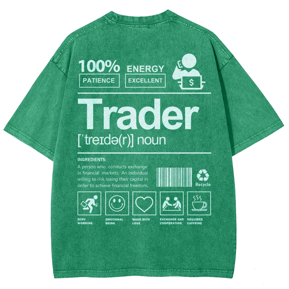 Trader Unisex Fit Washed T-Shirt