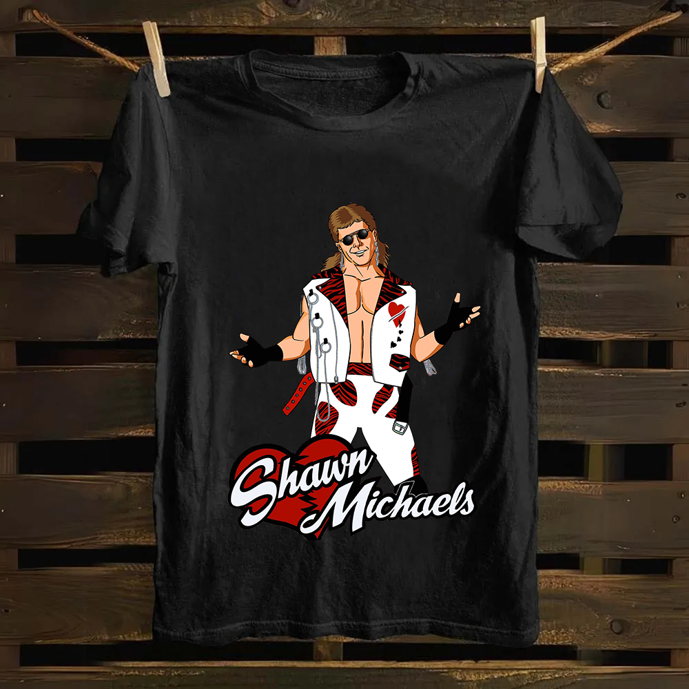 WWE Shawn Michaels Casual Printed Cotton T-Shirt
