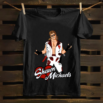 WWE Shawn Michaels Casual Printed Cotton T-Shirt