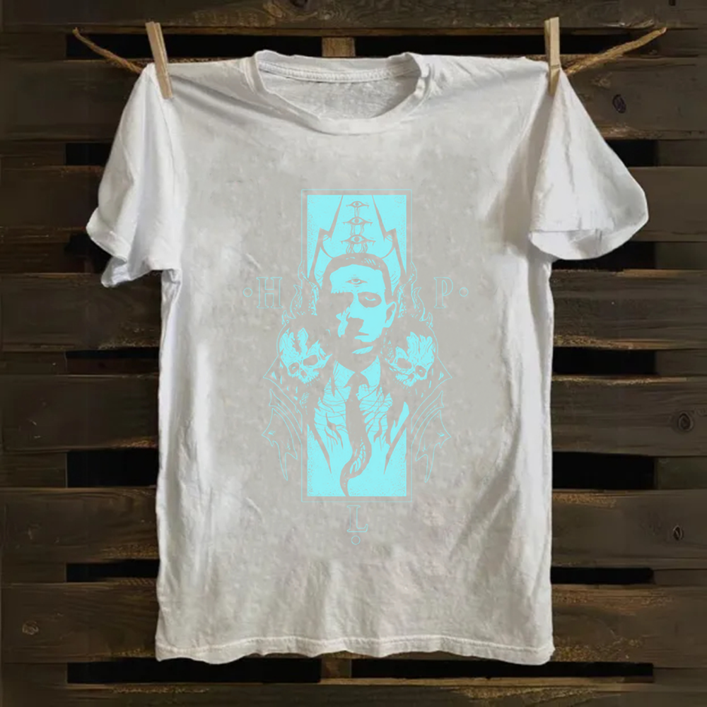 Unisex Vintage H.P. Lovecraft Celebrities Cotton T-Shirt