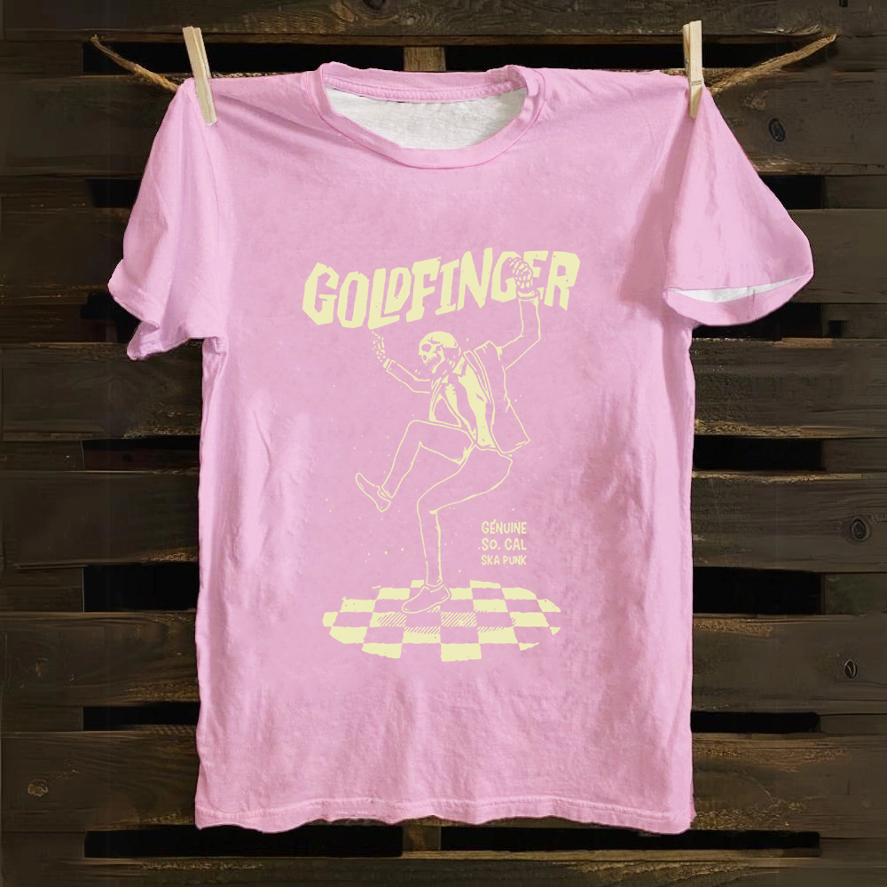 Unisex Vintage  Goldfinger Band Cotton T-Shirt