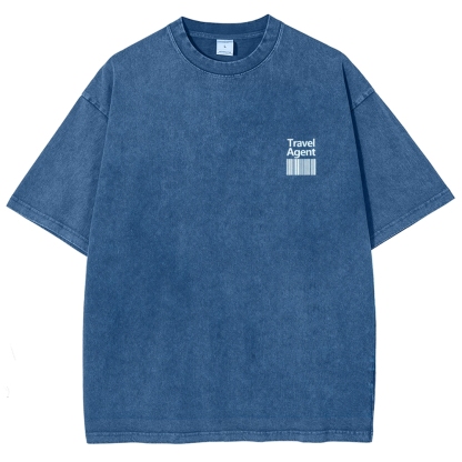 Travel Agent Unisex Fit Washed T-Shirt