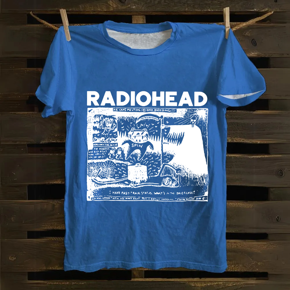 Unisex Cotton Radiohead Rock Band T-Shirt