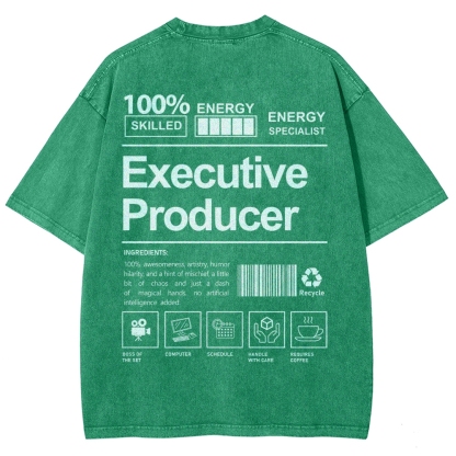 Executive Producer Unisex Fit Washed T-Shirt