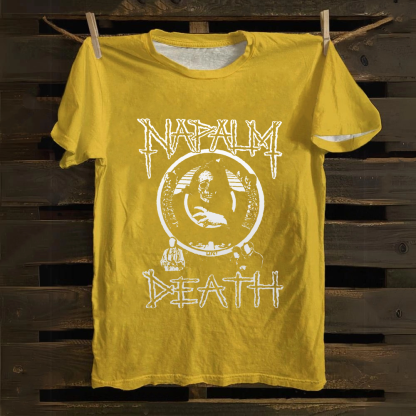 Unisex Vintage  Napalm Death Ban Cotton T-Shirt