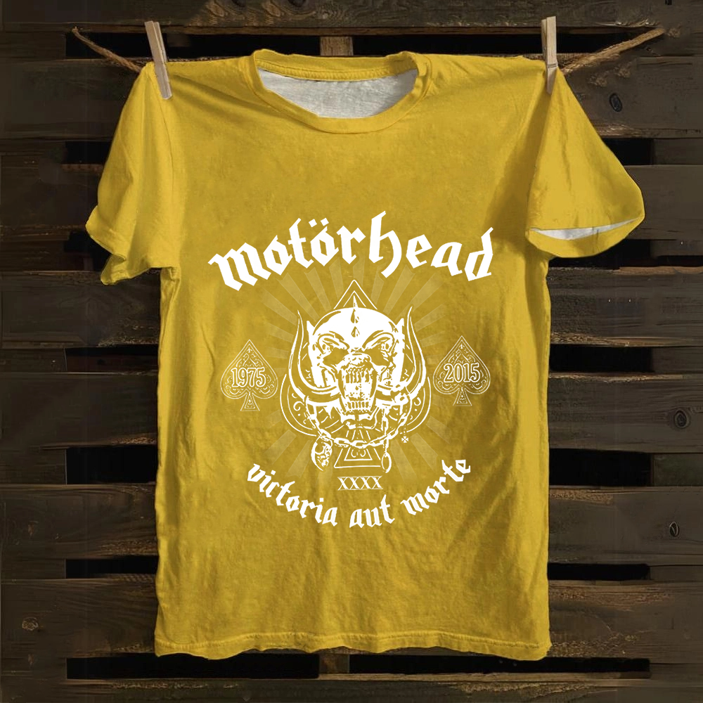 Unisex Vintage Motörhead Cotton Motorhead Heavy Metal Band Cotton T-Shirt     