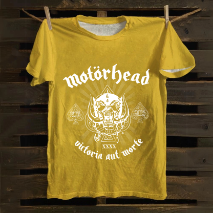 Unisex Vintage Motörhead Cotton Motorhead Heavy Metal Band Cotton T-Shirt     