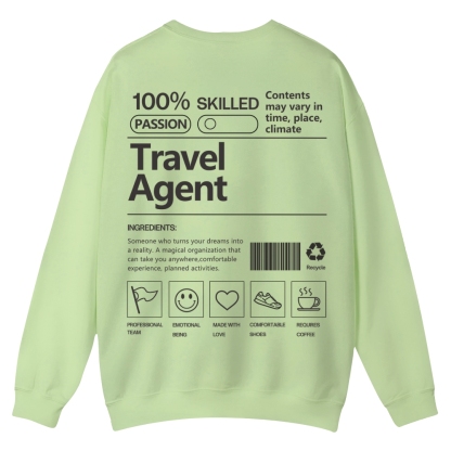 Travel Agent Casual Crewneck Sweatshirt