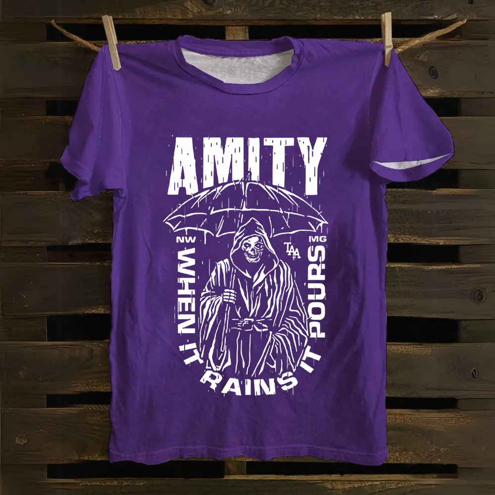 Unisex Vintage The Amity Affliction Band Cotton T-Shirt