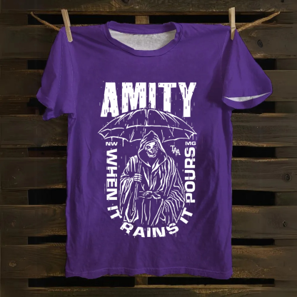 Unisex Vintage The Amity Affliction Band Cotton T-Shirt