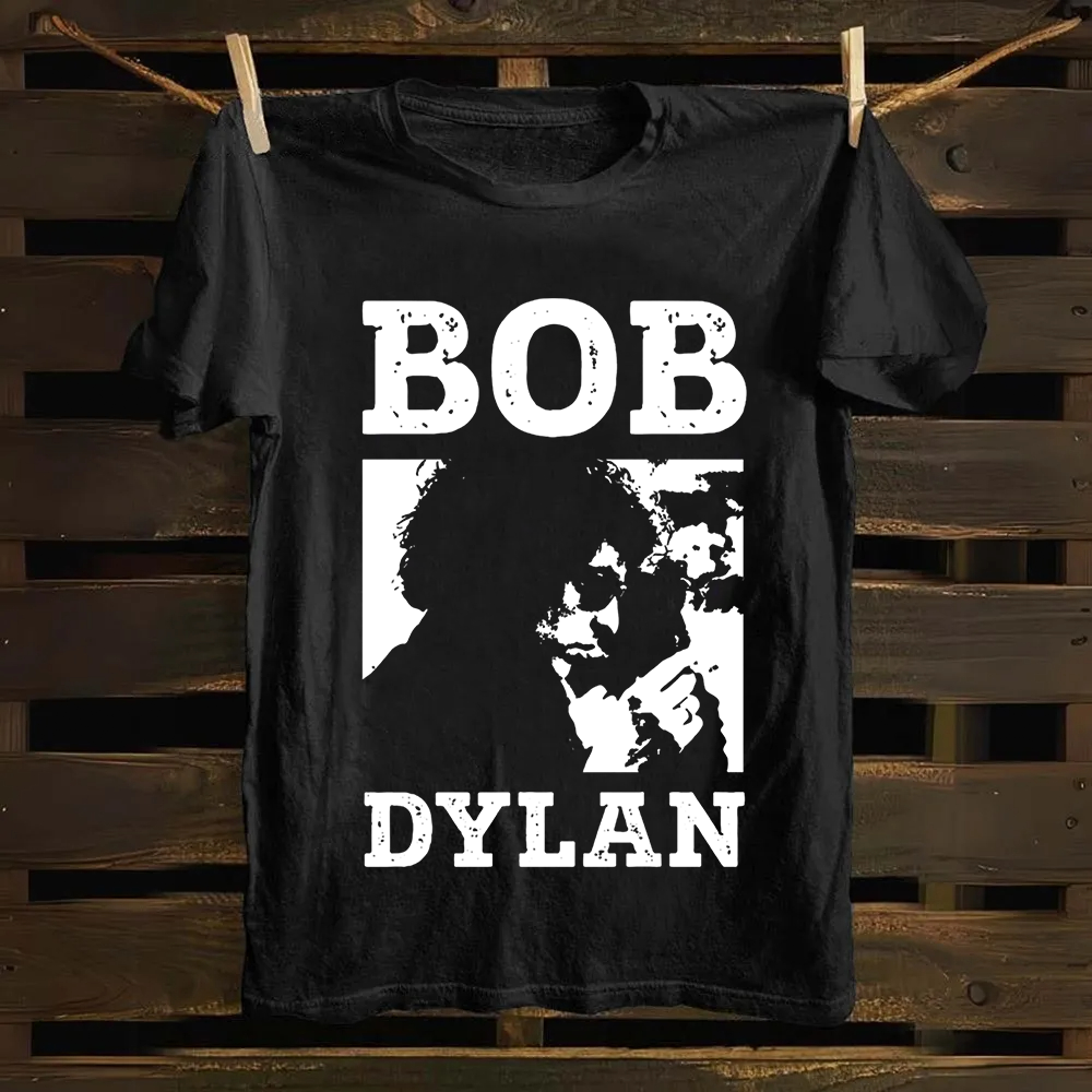 Unisex Vintage Bob Dylan Singer Cotton T-Shirt